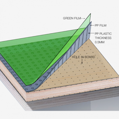 PP green film faced plywood
